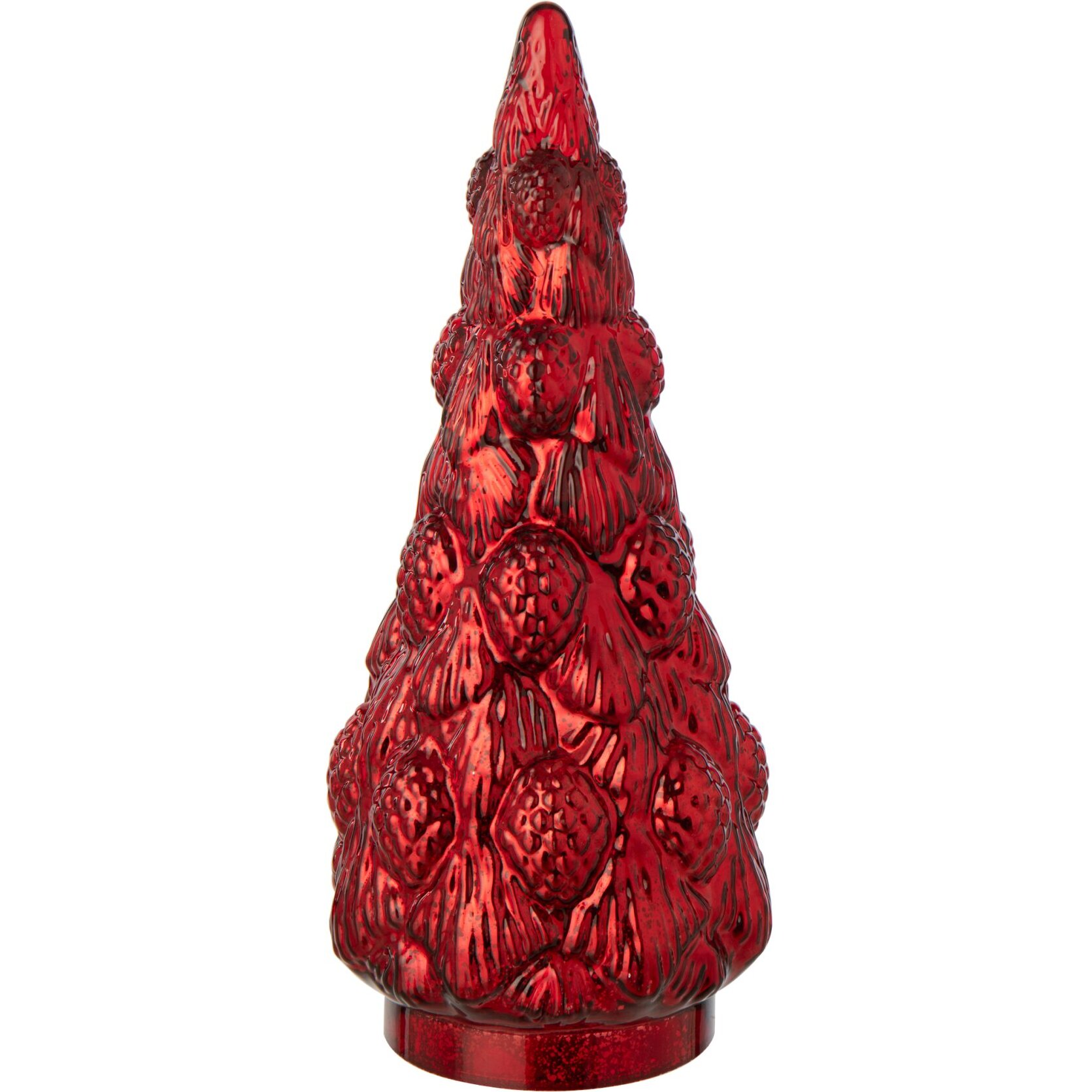 J-Line Arbre Verre Rouge Noël