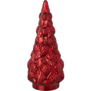 J-Line Arbre Verre Rouge Noël