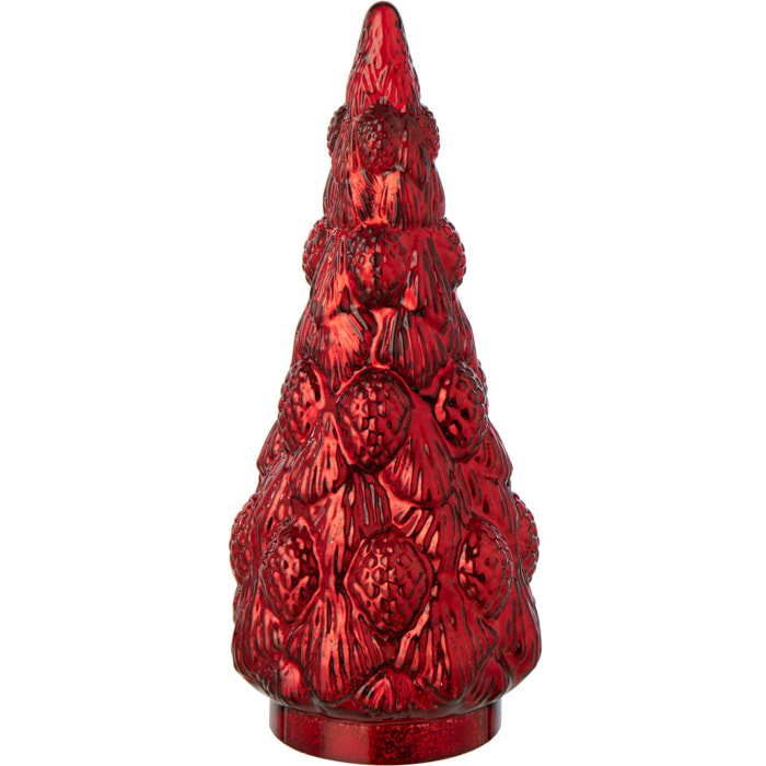 J-Line Arbre Verre Rouge Noël