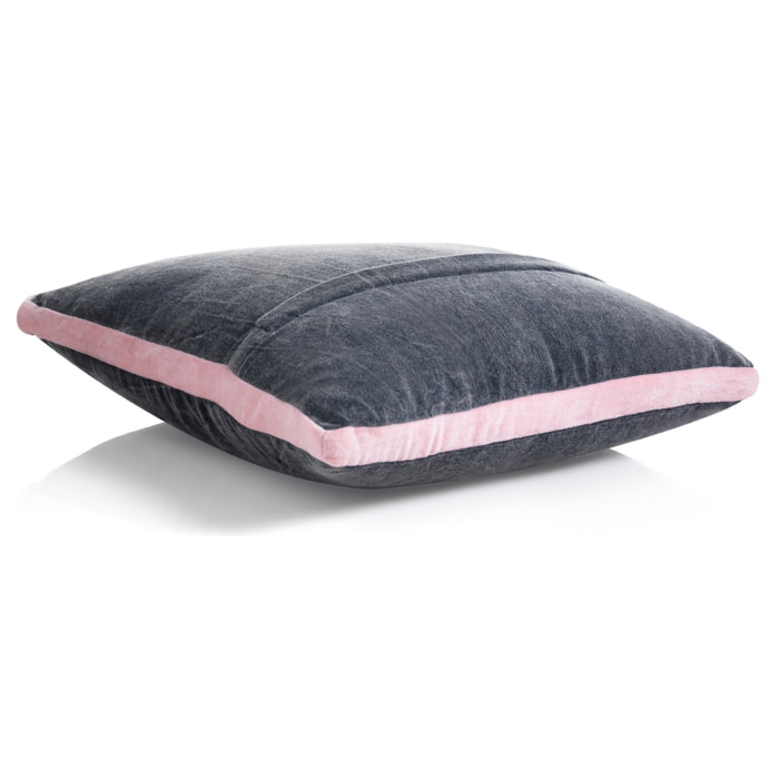 ORESTELUCHETTA Cuscino VELVET GREY & PINK