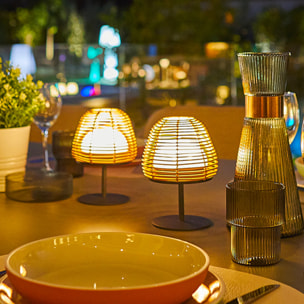 4 Lampe de table TWINS BOHEME H16CM