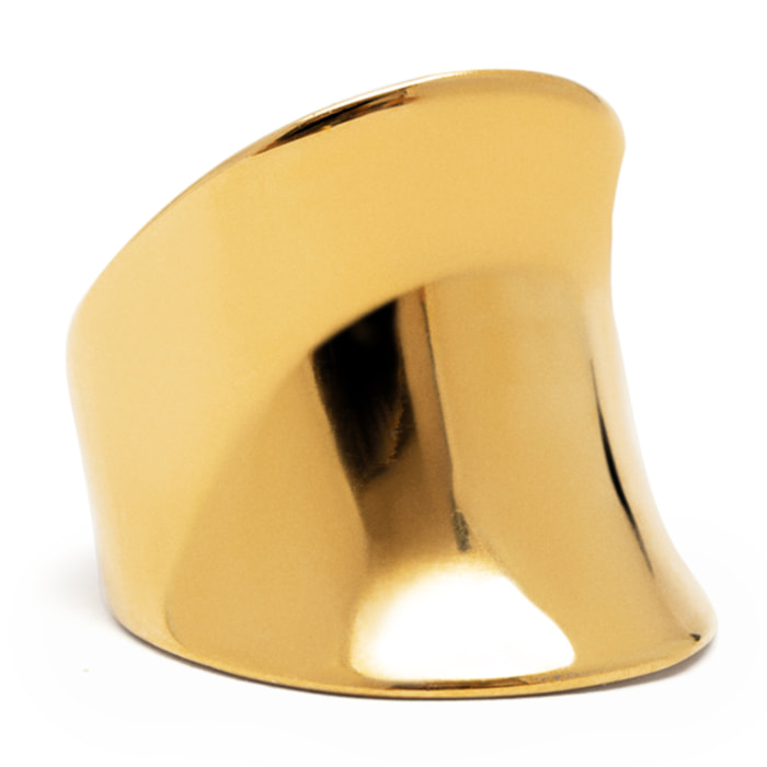 Anillo Odisea Acero Baño Oro