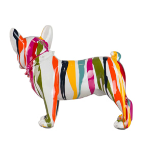 Figura Perro Bulldog Frances Resina 24x12x22 Cm