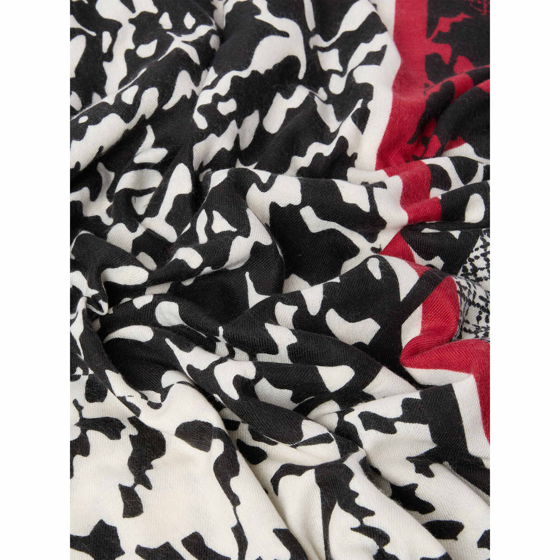 Fiorella Rubino - Bufanda larga con estampado - Negro