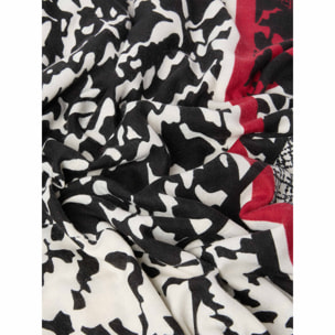 Fiorella Rubino - Bufanda larga con estampado - Negro