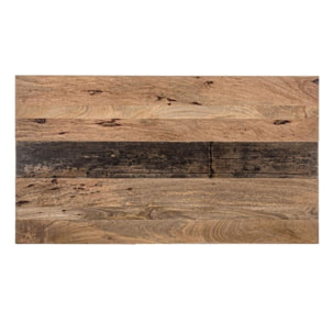 Tavolo MANCHESTER in legno di mango e gambe in acciaio nero, 160×90 cm