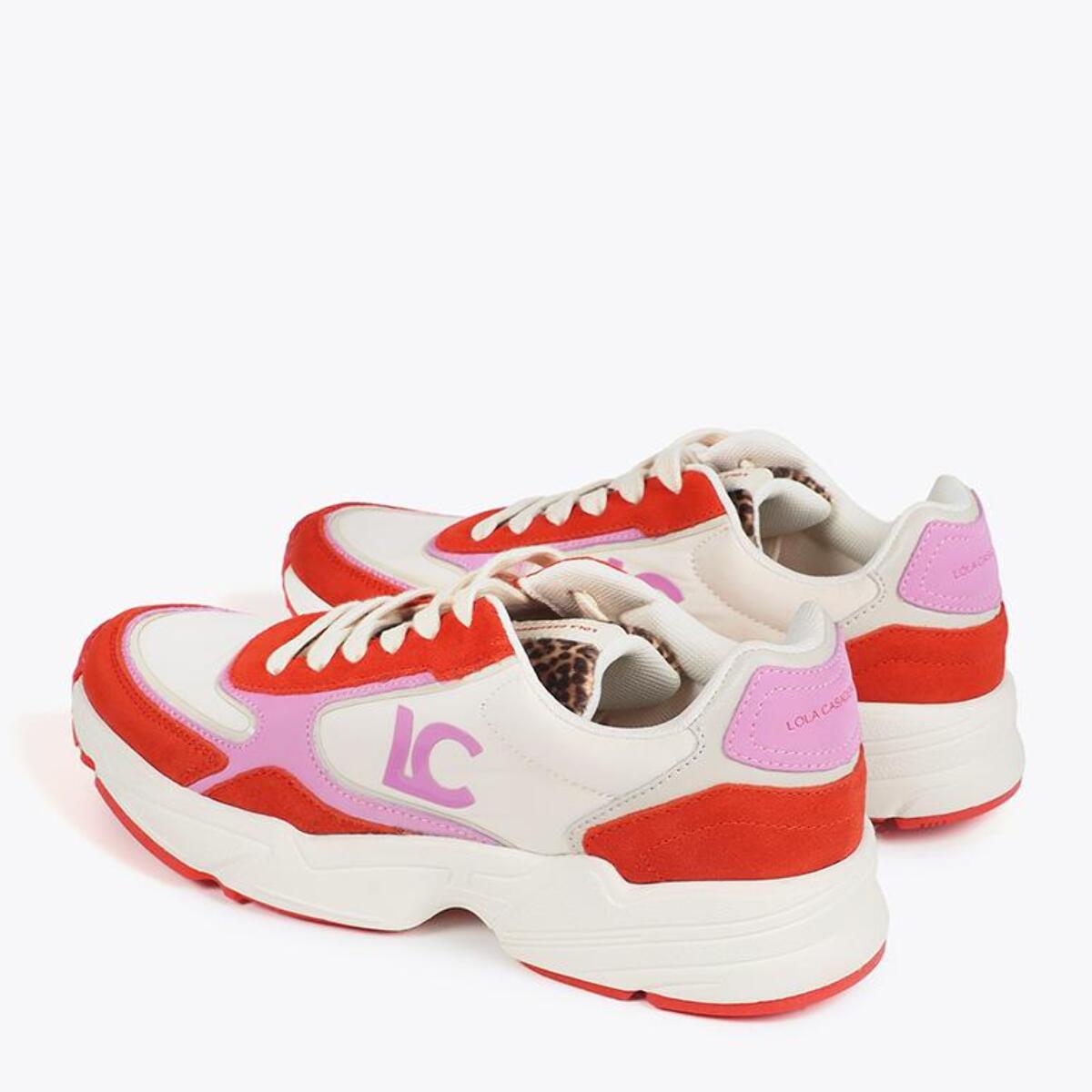 Sneaker Suola Running con Tessuti e Pelle