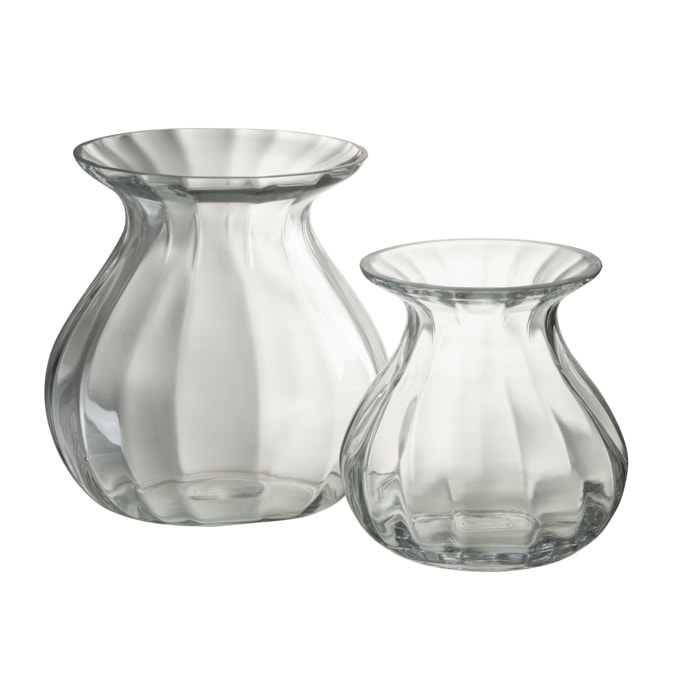 J-Line vase Amo - verre - transparent - large - Ø 18 cm