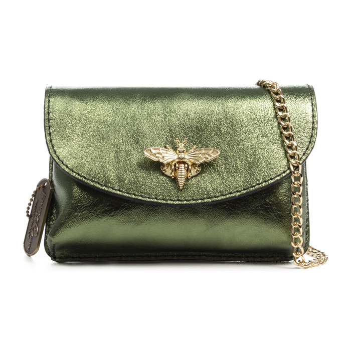 FIRENZE ARTEGIANI Borsa a mano da donna Aquilonia. Vera pelle con finitura scamosciata laccata.