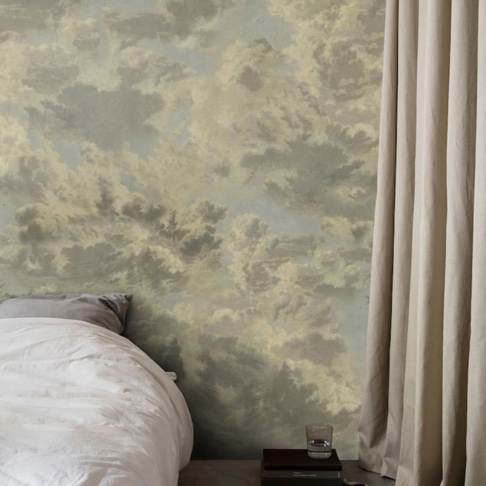 Carta da Parati Nuvole Beige Cielo Nuvoloso