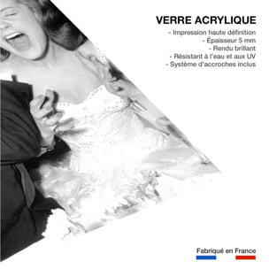 Tableau noir et blanc photo de Romy Schneider Tableau plexiglas