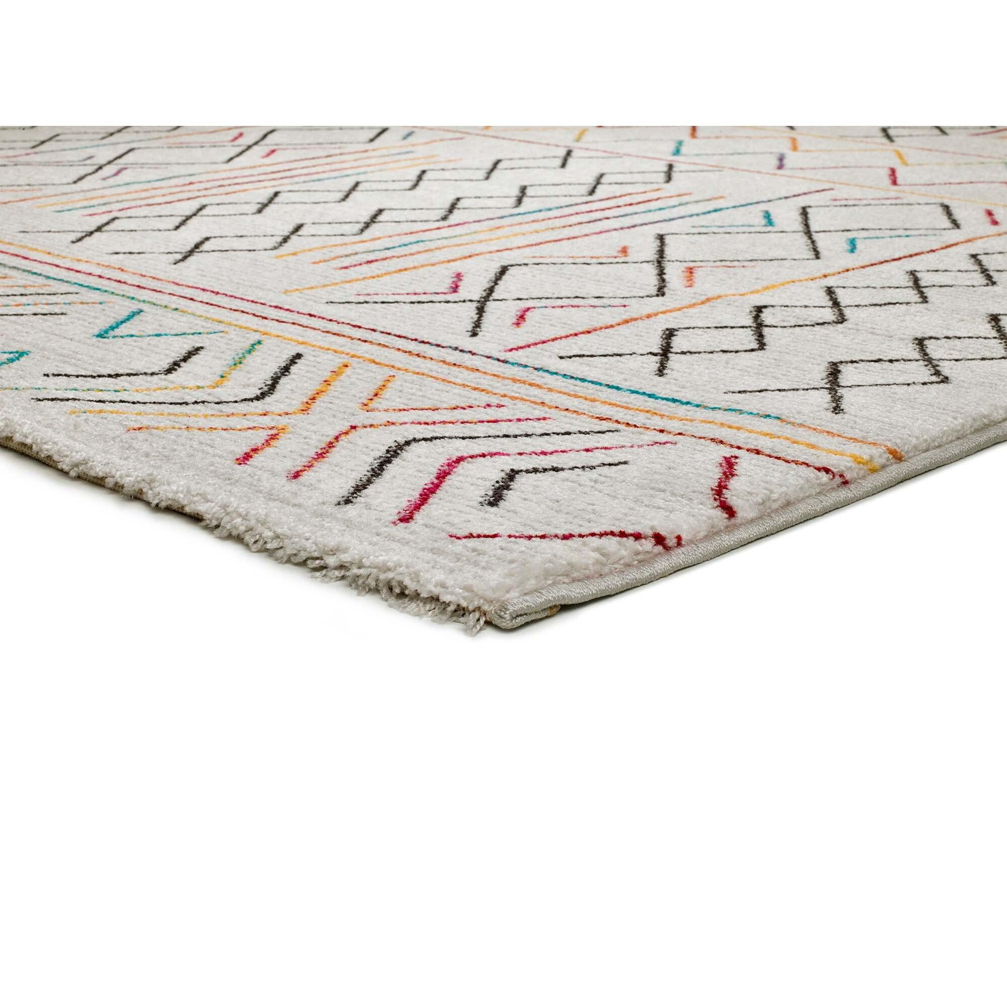 NAPOLI Alfombra de inspiración étnica multicolor, varias medidas disponibles