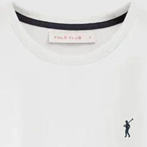 Pack mujer de tres camisetas negra, azul marino y blanca de manga corta y cuello redondo con bordado Rigby Go