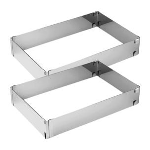 Ensemble de 2 Cadres à gâteau réglable 27 à 52 cm Zenker Smart Pastry