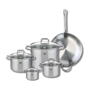 Set de 1 Poêle de cuisson 32 cm et 4 faitouts 12, 16, 20 et 26 cm Elo Profi Citrin