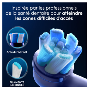 Oral-B Série iO Ultimate Clean, Brossettes rondes de rechange Authentiques, Brins CrissCross, Élimination de la plaque dentaire