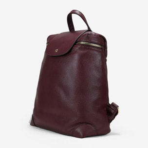 Mochila burdeos con solapa