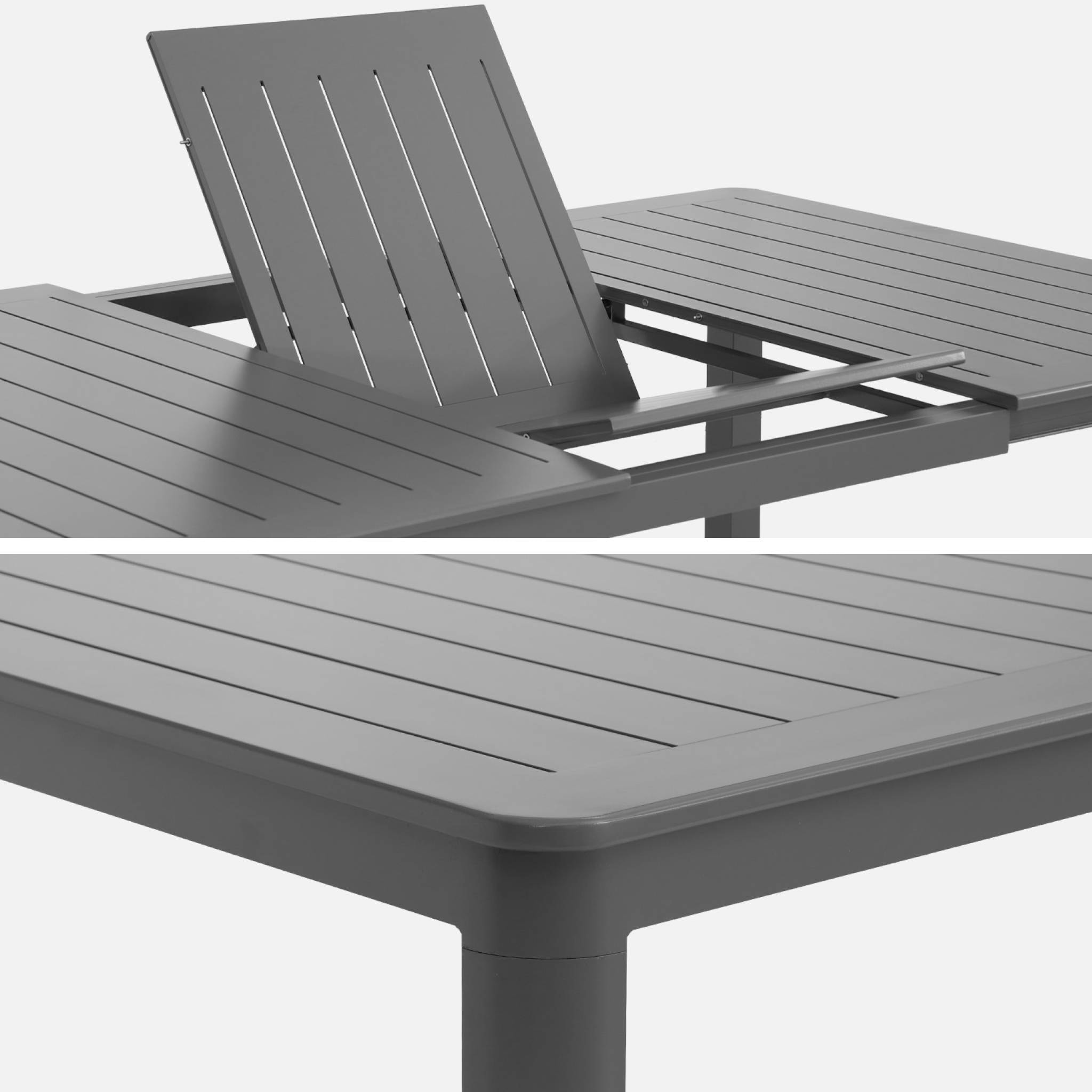 Table de jardin extensible aluminium + 12 assises KARO + BUFFALO