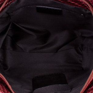 Filippa Borsa tote Donna.Pelle autentica Camoscio Incisa Intrecciata