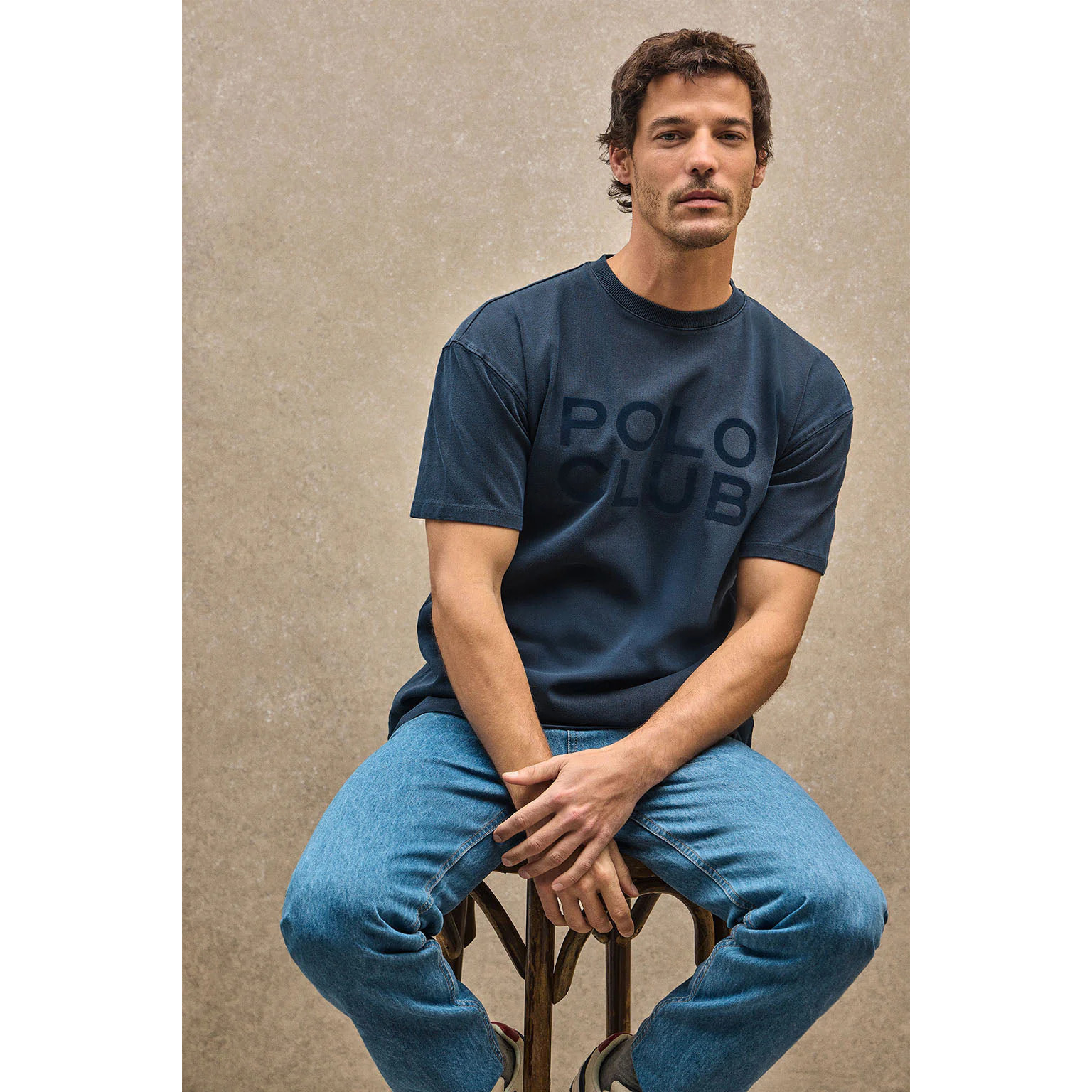 Camiseta Tarak azul marino con logo Polo Club