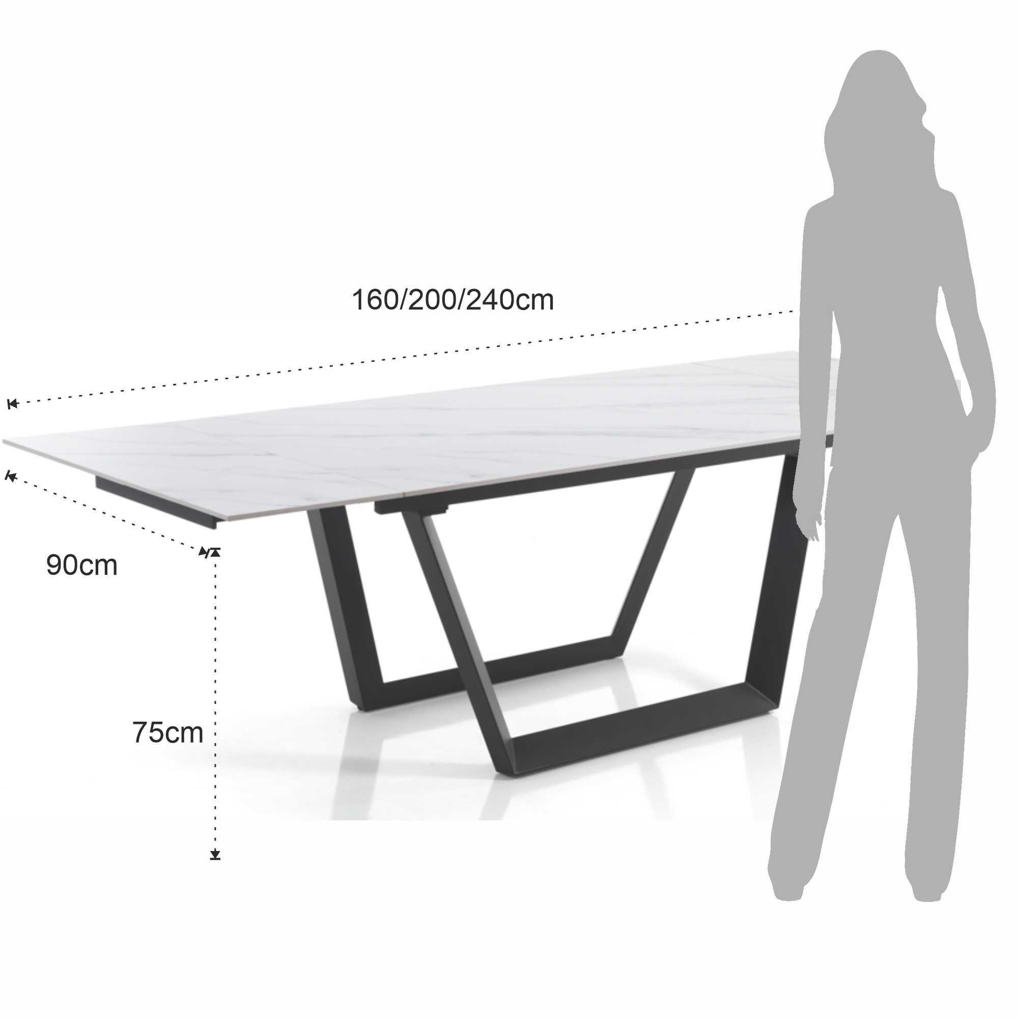 Tomasucci RAUL 1 table extensible Blanc