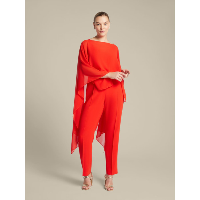 Elena Mirò - Pantaloni slim in cady stretch - Rosso