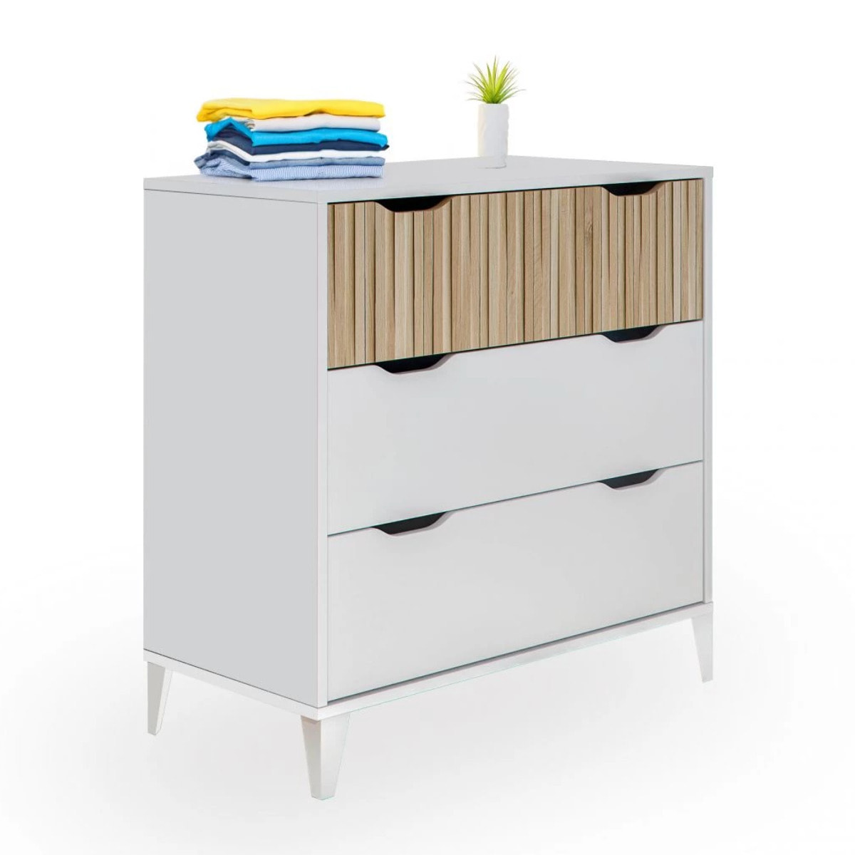 Cómoda Nitza On Blanco Artik (Blanco Mate) - Natur