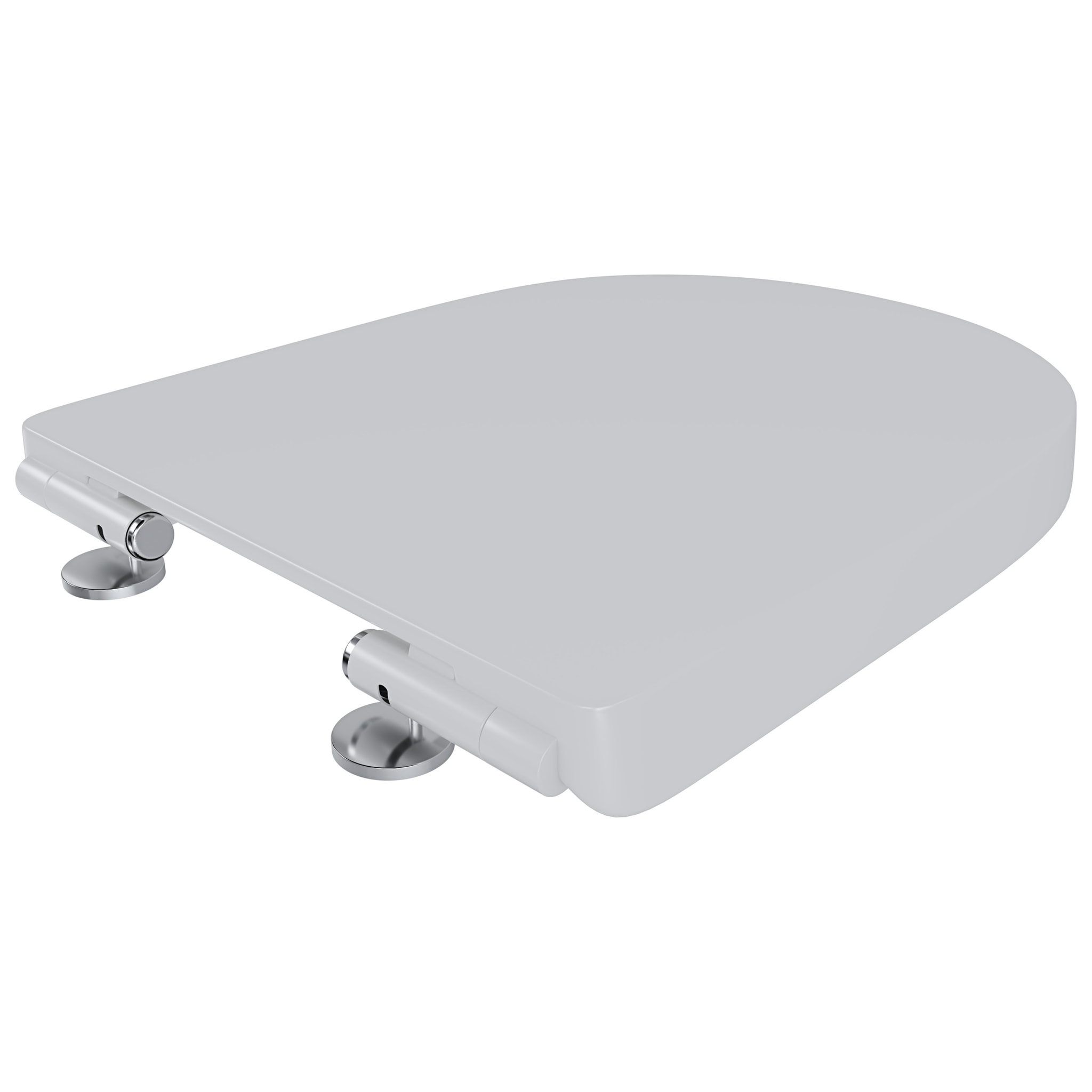 Sedile WC Copriwater Tavoletta UNIVERSALE Rapido Montaggio Soft Close Chiusura Ammortizzata In Plastica Antibatterica 458x361 Mm Bianco Forma D