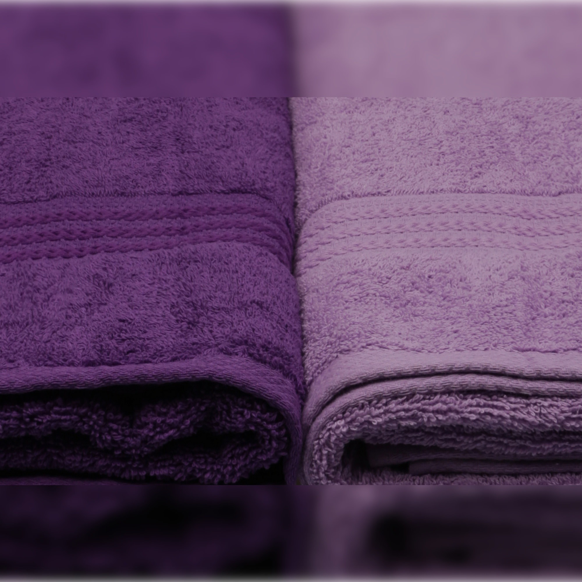 Juego de toallas de baño (4 piezas) lila ligera, lila, púrpura, morado oscuro