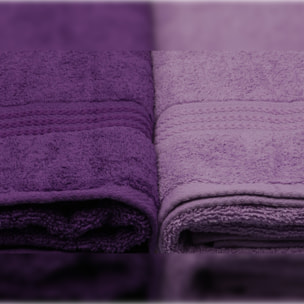 Juego de toallas de baño (4 piezas) lila ligera, lila, púrpura, morado oscuro