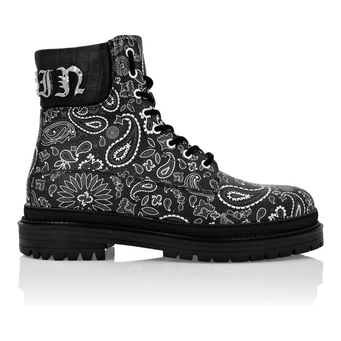 PHILIPP PLEIN Boots Mid Flat PAISLEY
