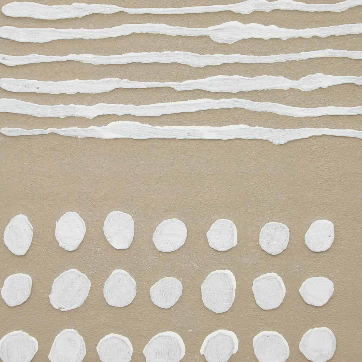 Toile peinte encadrée Farhan beige moyen 116x75cm
