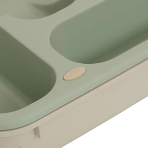 Range-couverts Poly extensible 6 compartiments vert