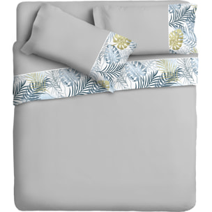 Completo letto Armonie IPERSAN Puro Cotone Tropical Grigio