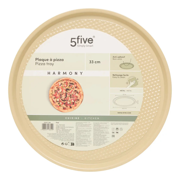 Plaque à pizza Harmony D34,5cm beige