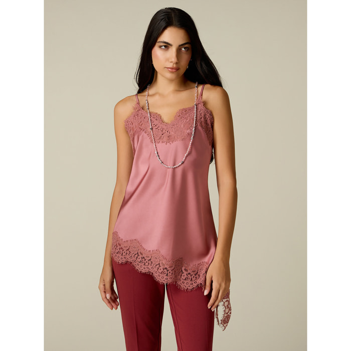 Oltre - Top lingerie asimmetrico - Rosa