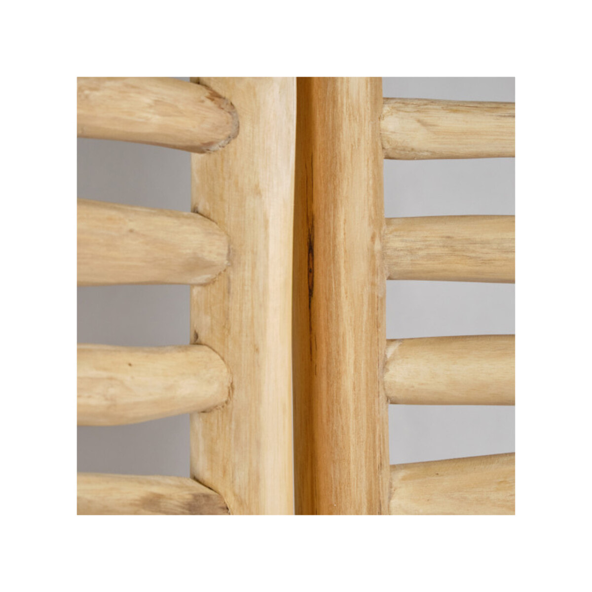 Paravent 170 cm 3 parties pliables en bois de teck exotique - HULK