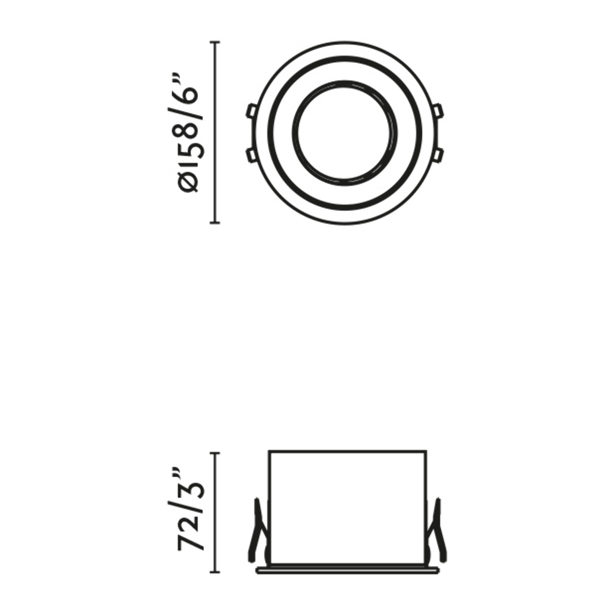 DOP Empotrable blanco 33W 2700K