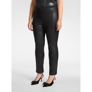 Elena Mirò - Pantaloni in punto Milano spalmato - Nero