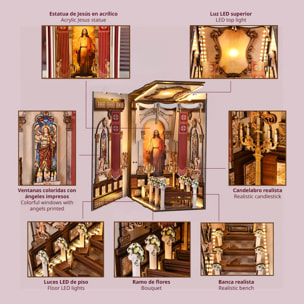 Maqueta de madera, diseño 3D realista con gran detalle y luces led.