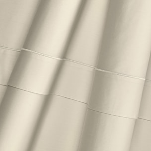 Completo letto in raso tinta unita beige