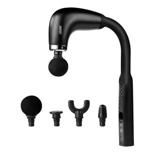 Pistola de masaje fascia MD-KK-26 con 9 programas y 9 velocidades, batería de 1600 mAh. Incluye 4 cabezales intercambiables.