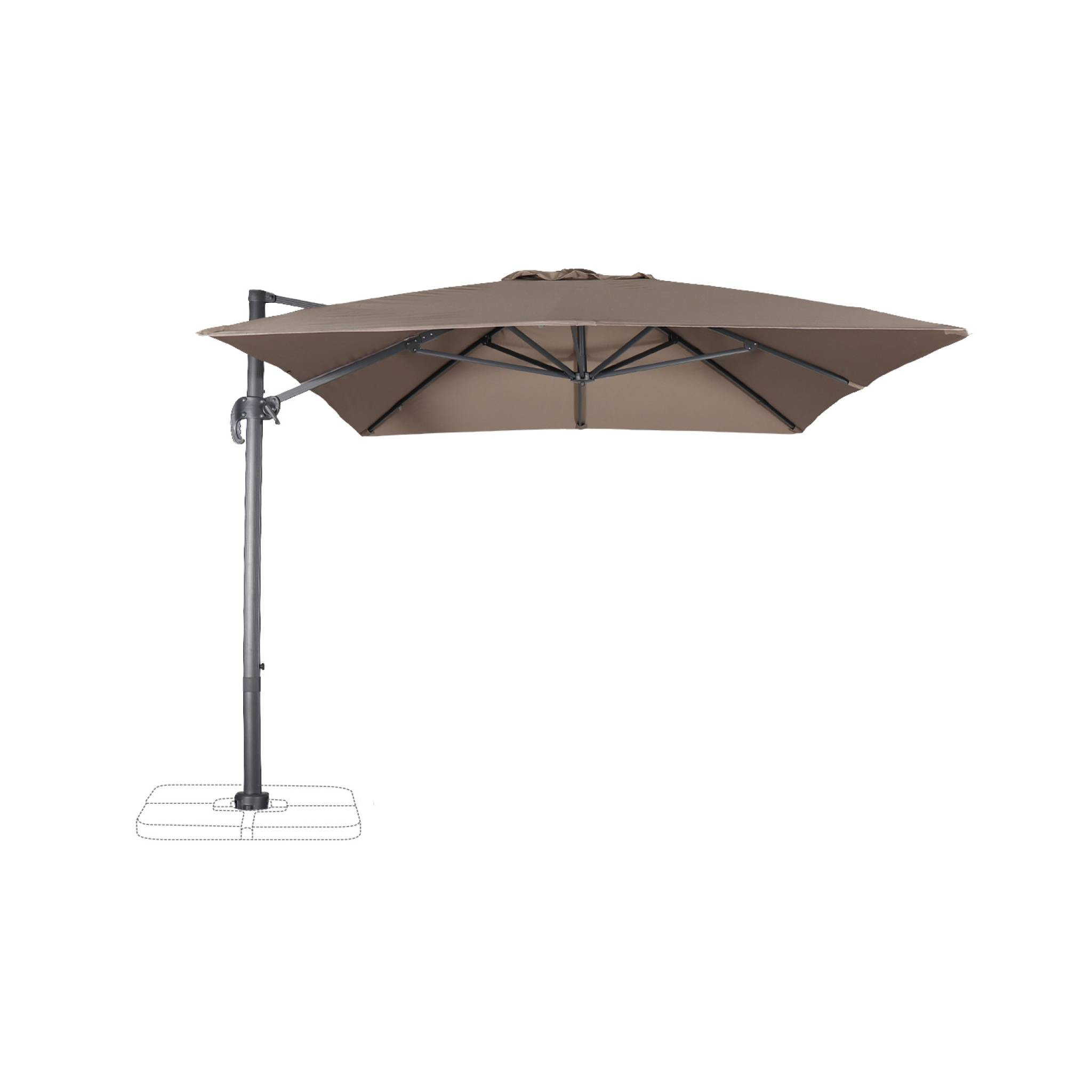Parasol déporté rectangulaire 3x4m WIMEREUX