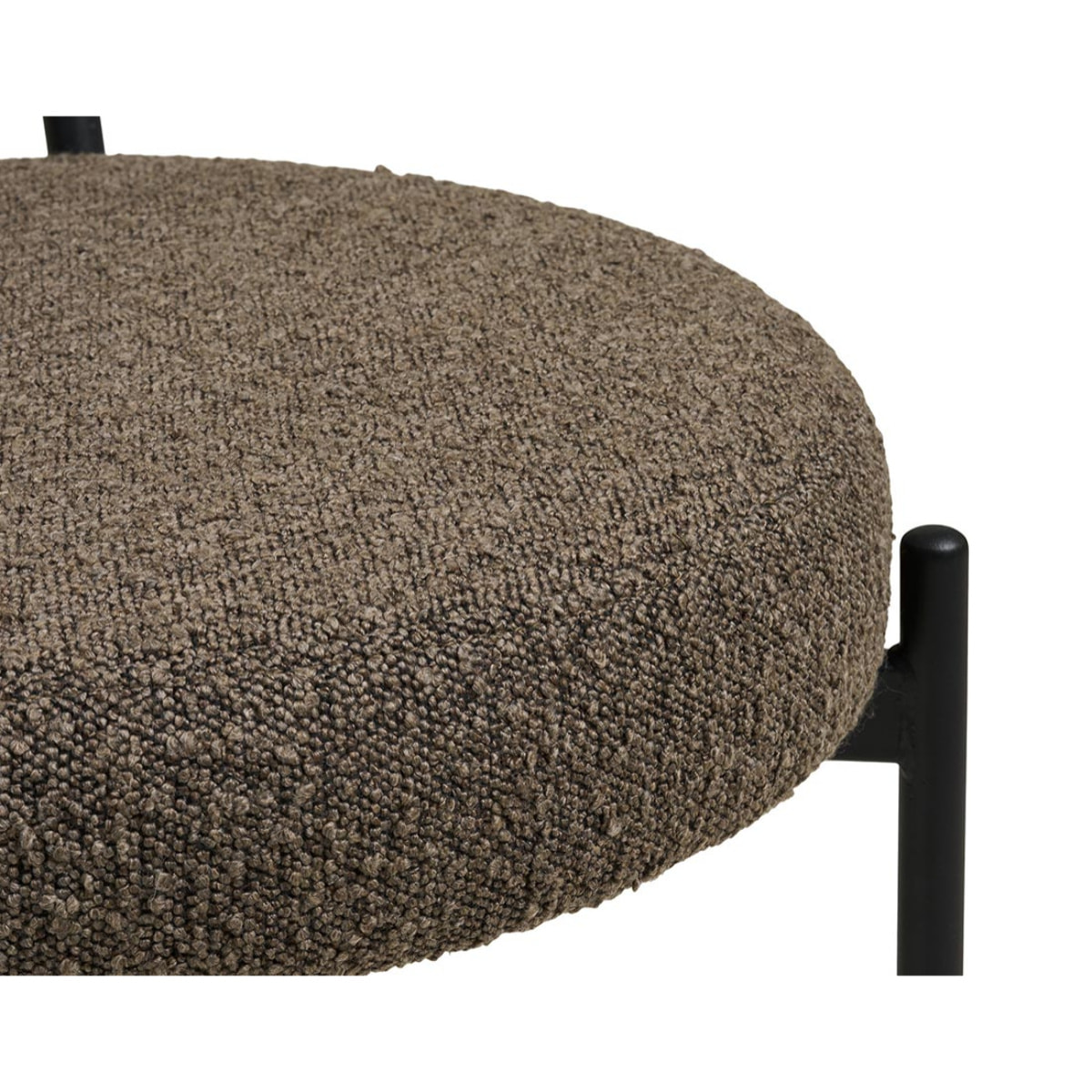 Ivanec - lot de 2 chaises - en tissu bouclette - Marron