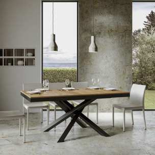 Mesa extensible 90x180/440 cm Volantis Evolution Roble Natural estructura Antracita