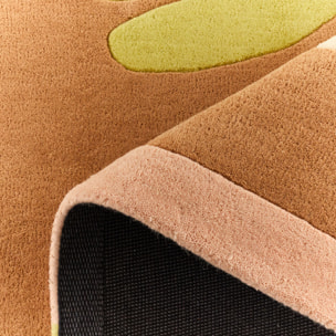 PANTONE - Tapis en laine fait main RAYON TENDRE à motif aztèque