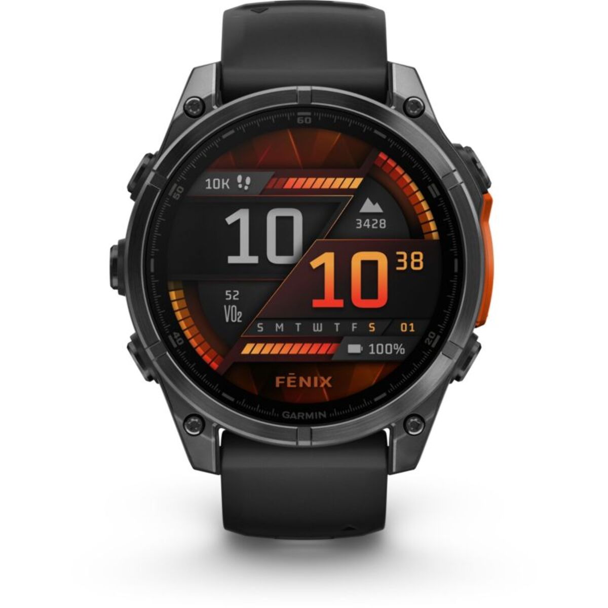 Montre sport GARMIN Fenix 8 47mm silver avec bracelet gris
