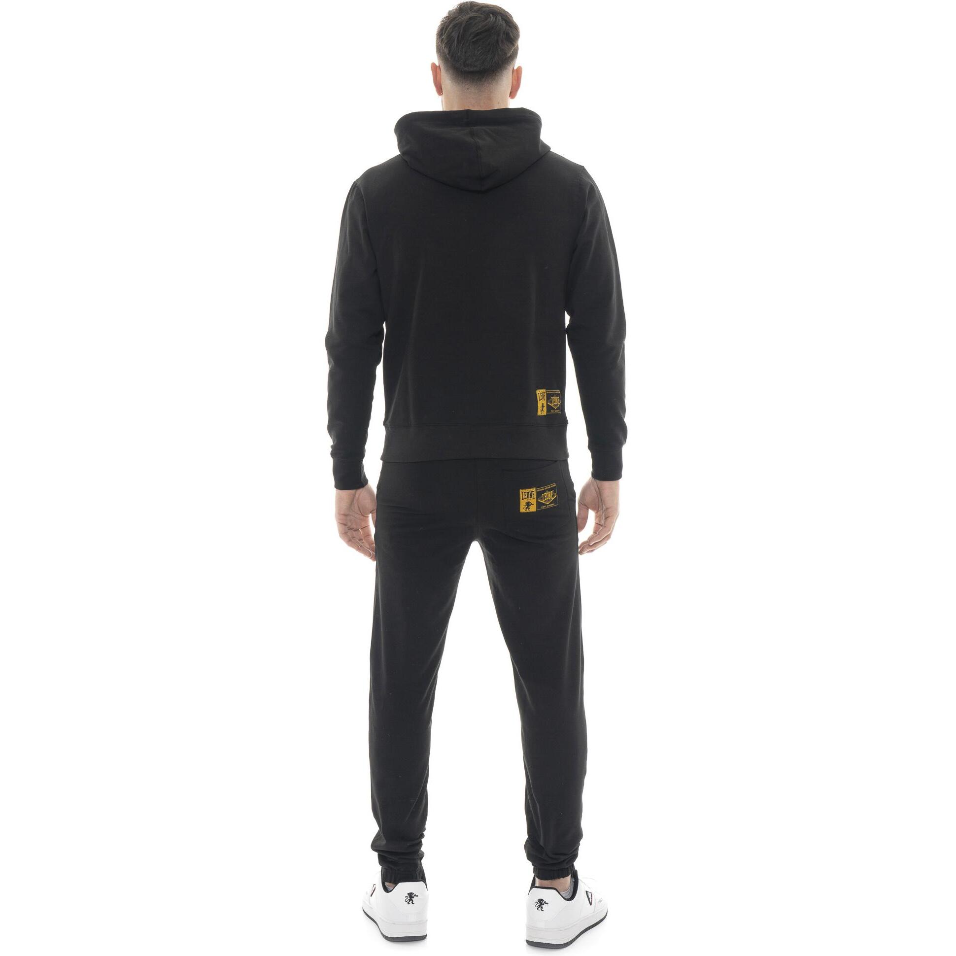 Tuta invernale uomo con cappuccio e zip, pantalone dritto Leone 1947 Gold