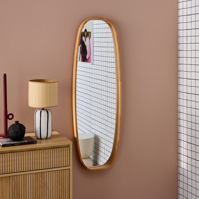 Miroir rectangulaire bois d'hévéa JAMIE
