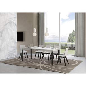 Table extensible 70x110/194 cm Everyday Frêne Blanc cadre Anthracite